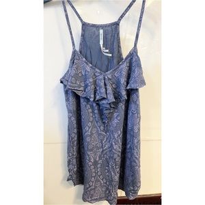 Urban Outfitters Kimchi & Blue Purple Damask Ruffle Tank Top Small